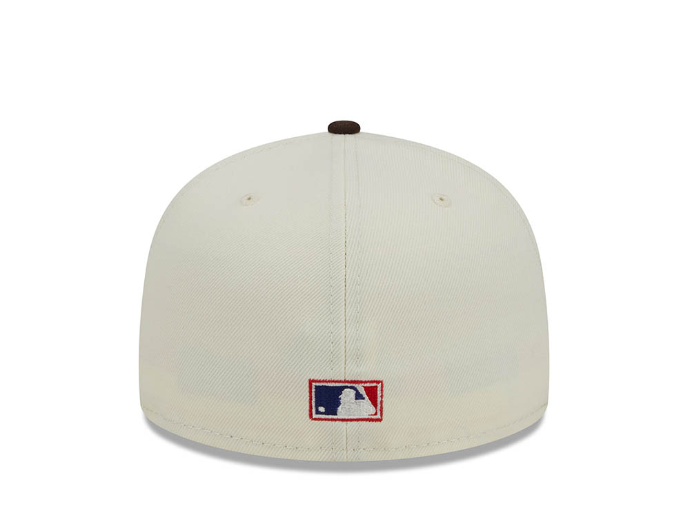 New Era San Diego Padres White Retro Script 50th Anniversary Throwback Edition 59Fifty Fitted Cap