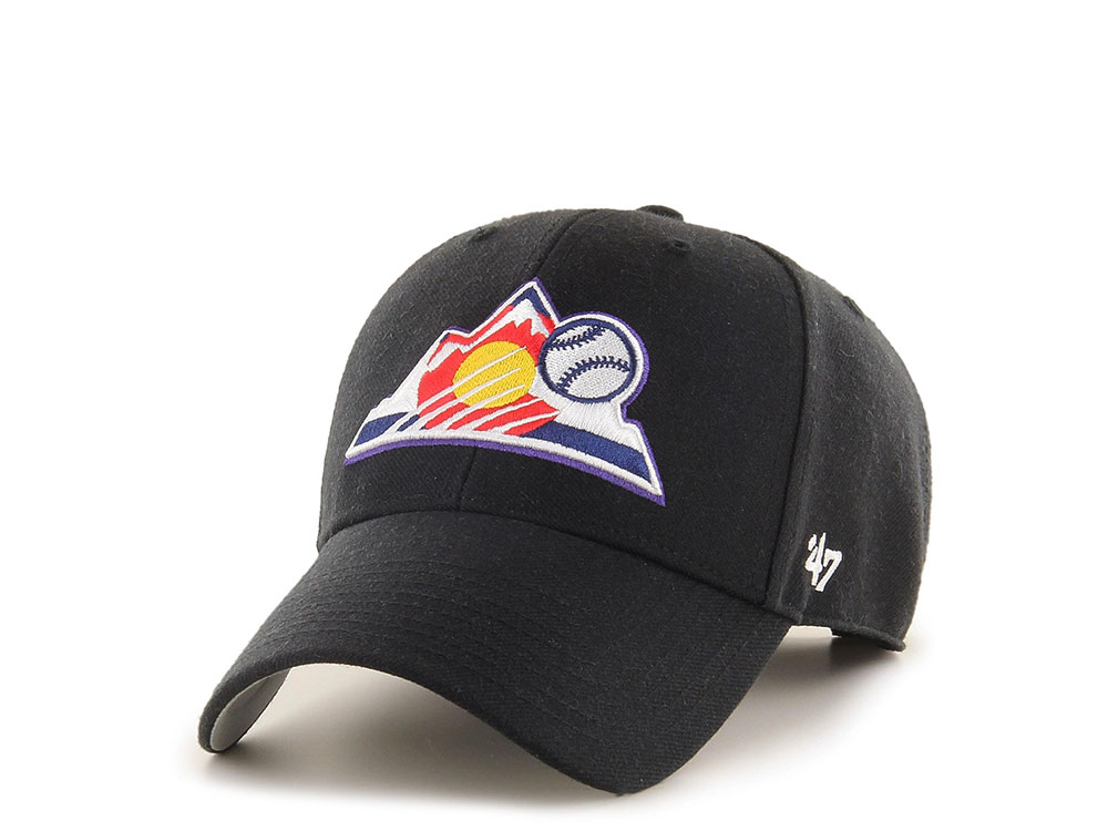 47Brand Colorado Rockies Black Classic Strapback Cap
