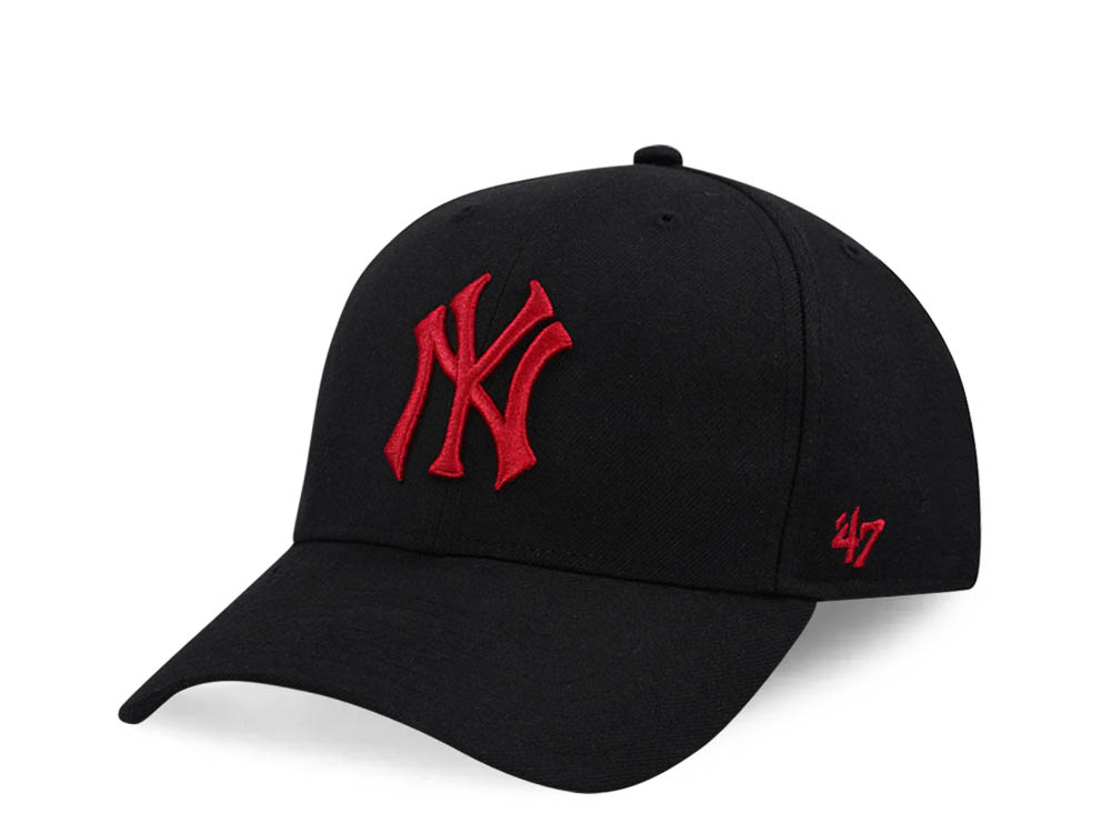 47Brand New York Yankees Black MVP Snapback Cap