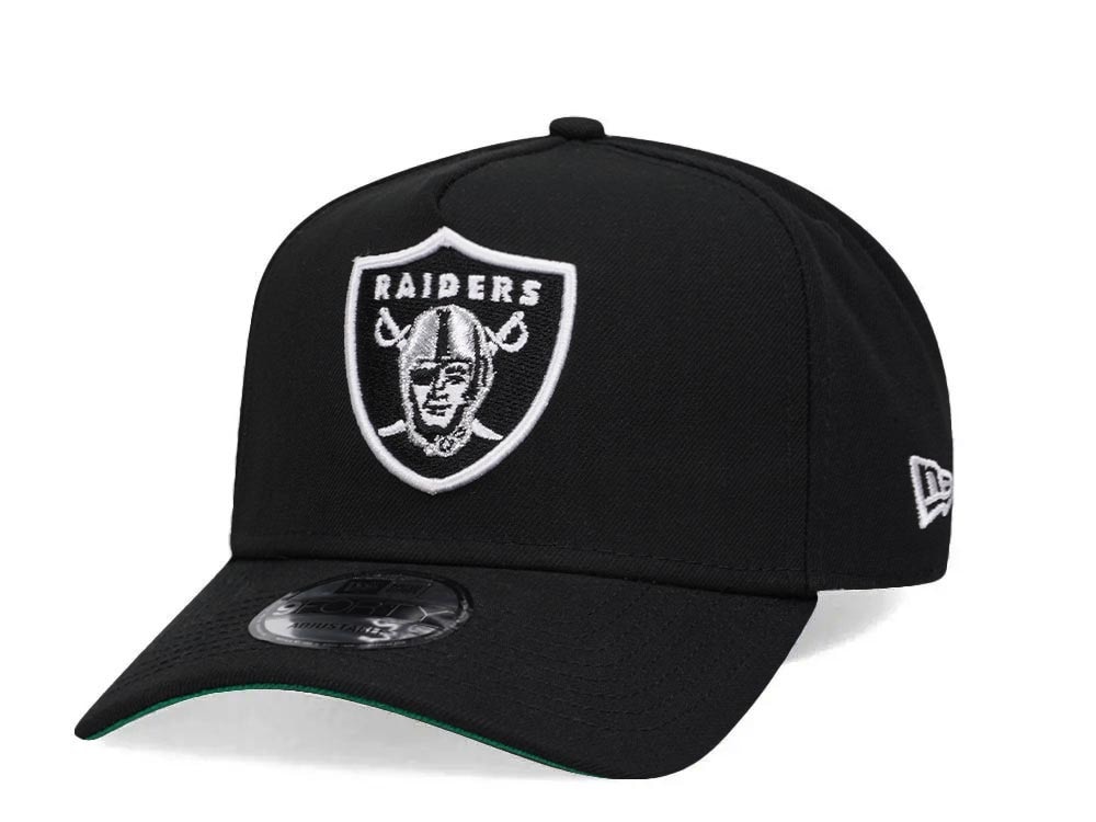 New Era Las Vegas Raiders Black Throwback 9Forty A Frame Snapback Cap