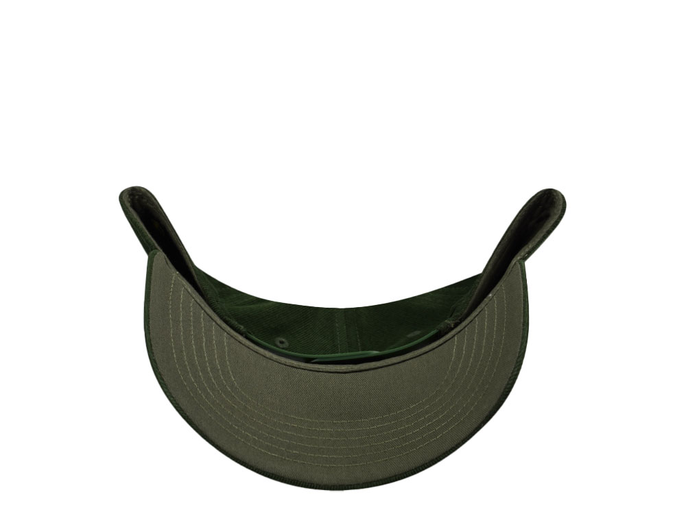 John Deere Vintage JD TM Chain Stitch White Green Snapback Cap