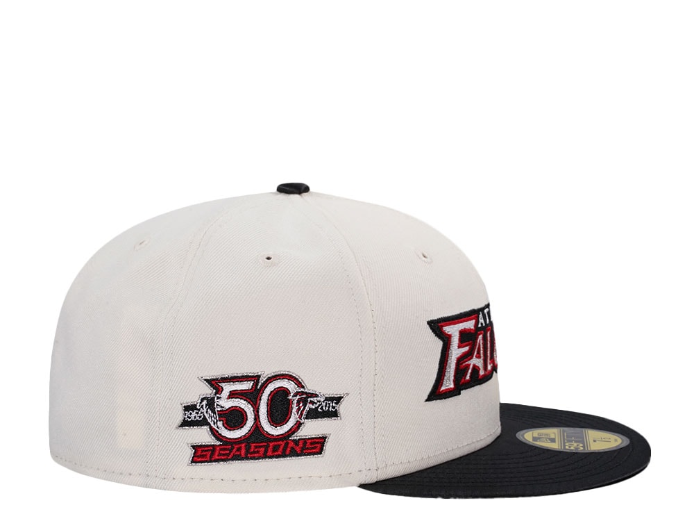 New Era Atlanta Falcons 50 Seasons Chrome Satin Brim Two Tone Edition 59Fifty Fitted Cap