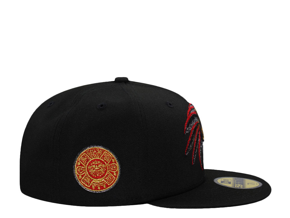 New Era New Era Aztec Skull Warrior Black Metallic Prime Edition 59Fifty Fitted Cap