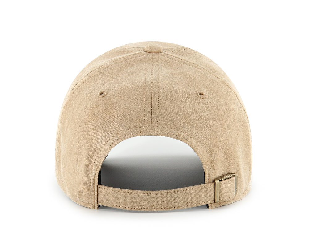 47Brand Chicago Blackhawks Khaki Ballpark Suede Edition Clean Up Strapback Cap