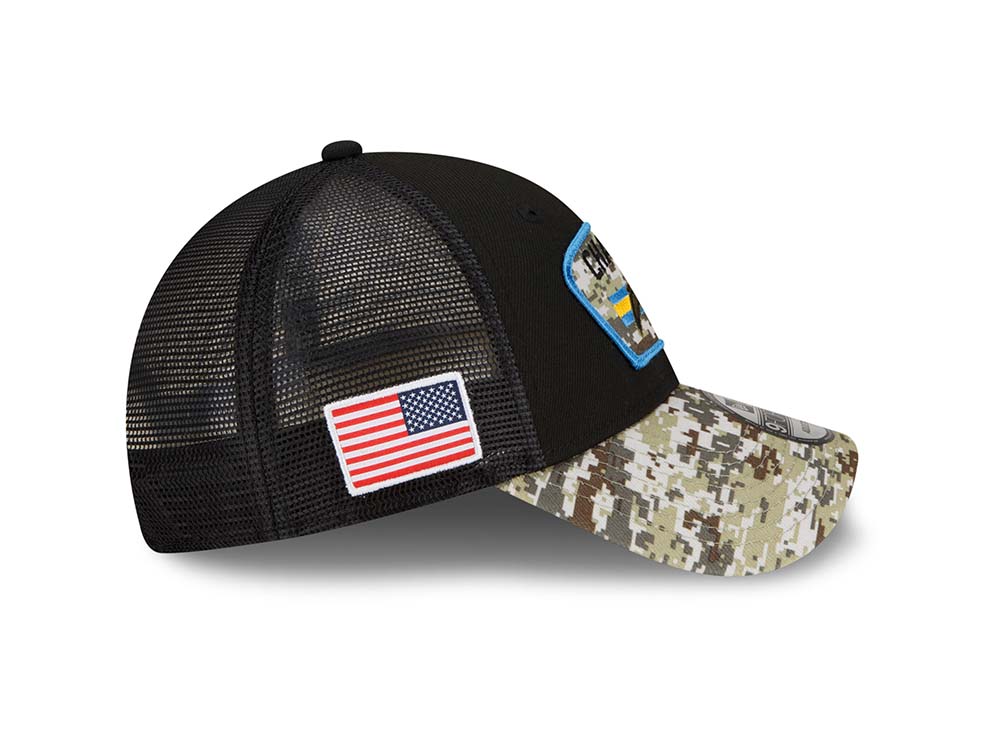 New Era Los Angeles Chargers Salute to Service 21 9Forty Trucker Snapback Cap