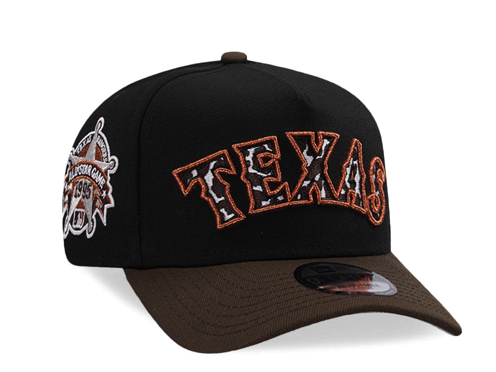 New Era Texas Rangers All Star Game 1995 Black Two Tone Edition 9Forty A Frame Snapback Cap