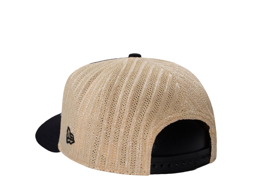 New Era San Francisco Giants Grained Black Edition 9Fifty Trucker A Frame Snapback Cap