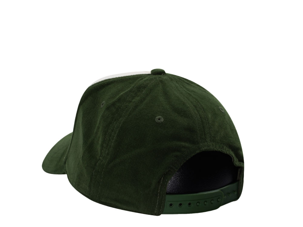 John Deere Vintage JD TM Chain Stitch White Green Snapback Cap