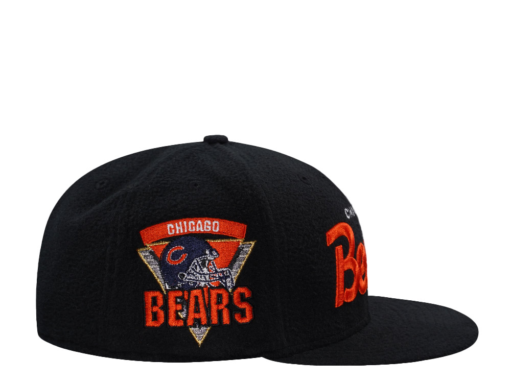 New Era Chicago Bears Team Helmet Black Prime Fleece Edition 59Fifty Fitted Cap