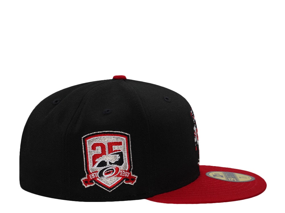 New Era Carolina Hurricanes 25th Anniversary Black Two Tone Edition 59Fifty Fitted Cap