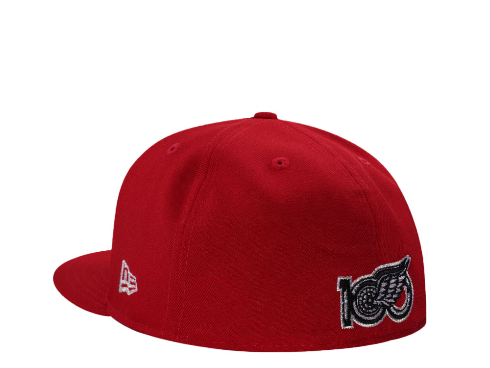 New Era Detroit Red Wings 100th Anniversary Scarlet Farewell Edition 59Fifty Fitted Cap