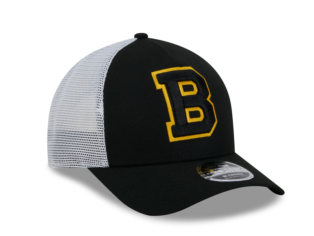 New Era Boston Bruins Official Team Color Edition 9Forty M Crown A Frame Trucker Snapback Cap