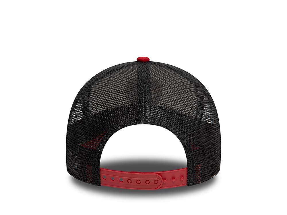 New Era AS Roma White Red A Frame Trucker Snapback Cap