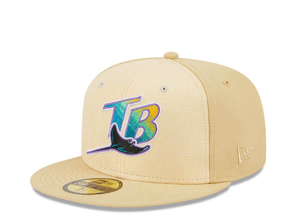 New Era Tampa Bay Rays Tropicana Field Raffia Front Vegas Gold Edition 59Fifty Fitted Cap