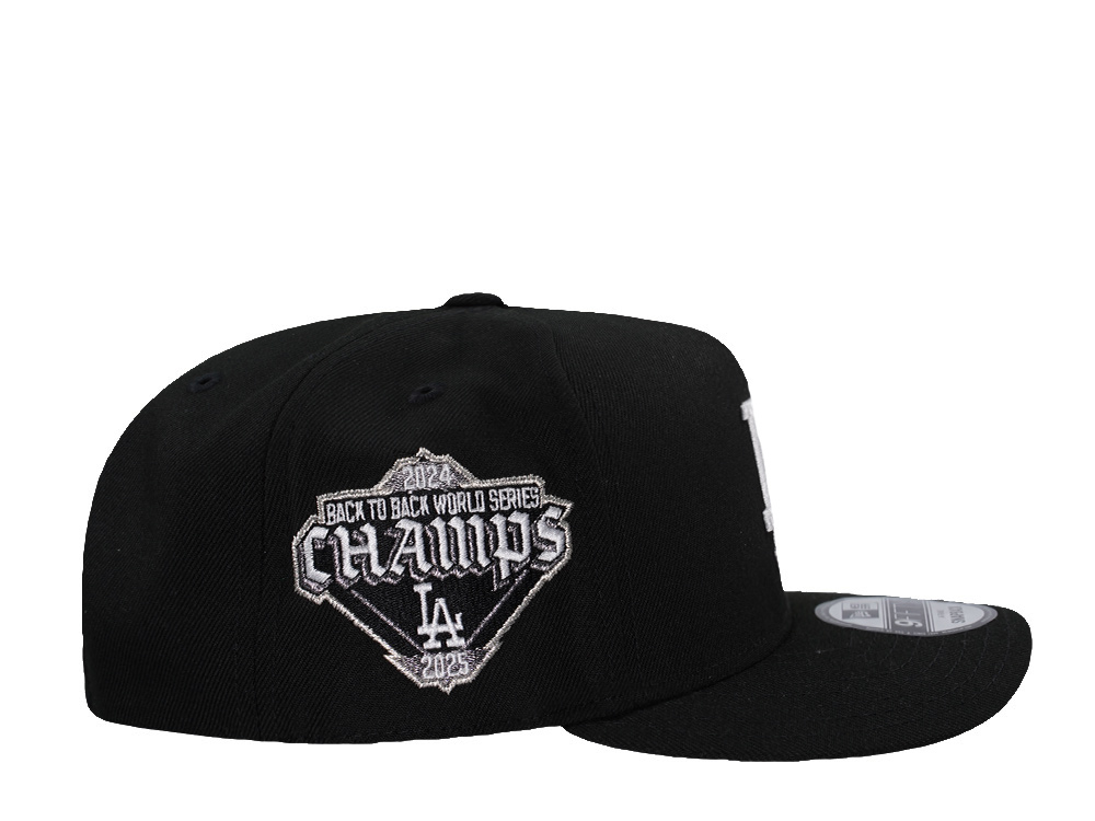 New Era Los Angeles Dodgers  Back to Back World Series Black Classic Edition 9Fifty A Frame Snapback Cap