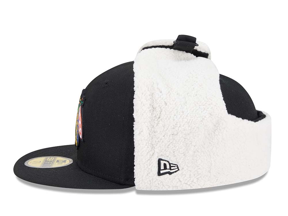 New Era Chicago Blackhawks Classic Black 59Fifty Dogear Fitted Cap