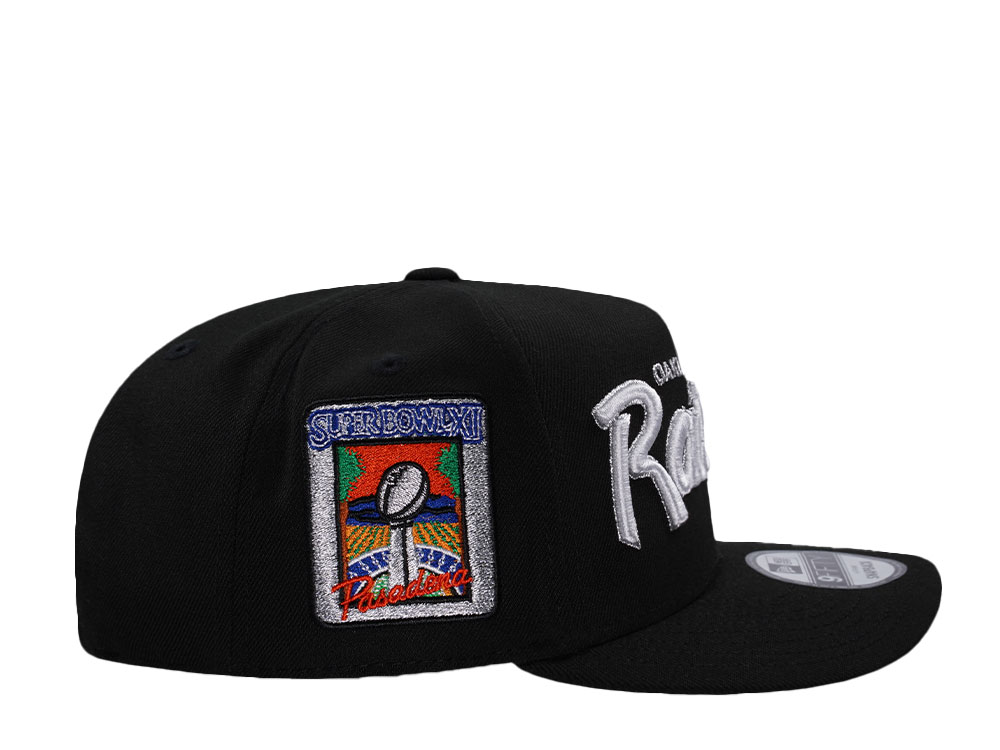 New Era Las Vegas Raiders Super Bowl XI Black Prime Edition 9Fifty A Frame Snapback Cap