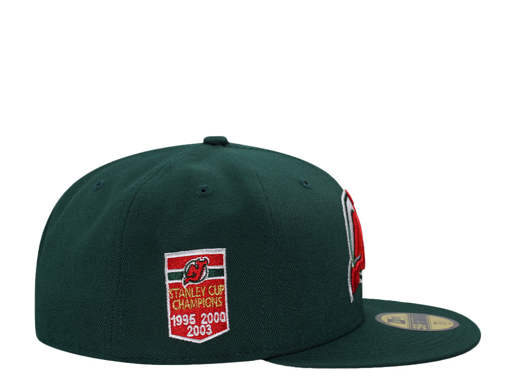 New Era New Jersey Devils Dark Green Champions Banner Edition 59Fifty Fitted Cap