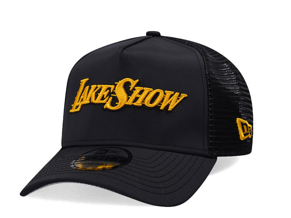 New Era Los Angeles Lakers Ripstop Prime Trucker 9Forty A Frame Snapback Cap