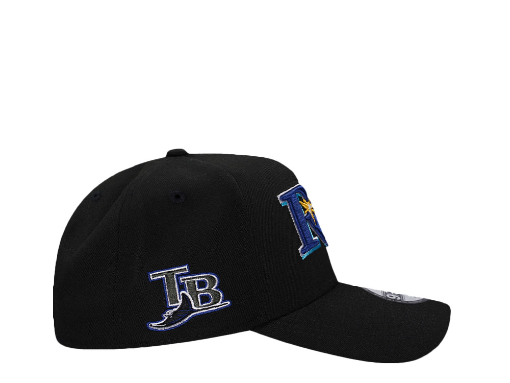 New Era Tampa Bay Rays Black Classic Edition 9Forty A Frame Snapback Cap