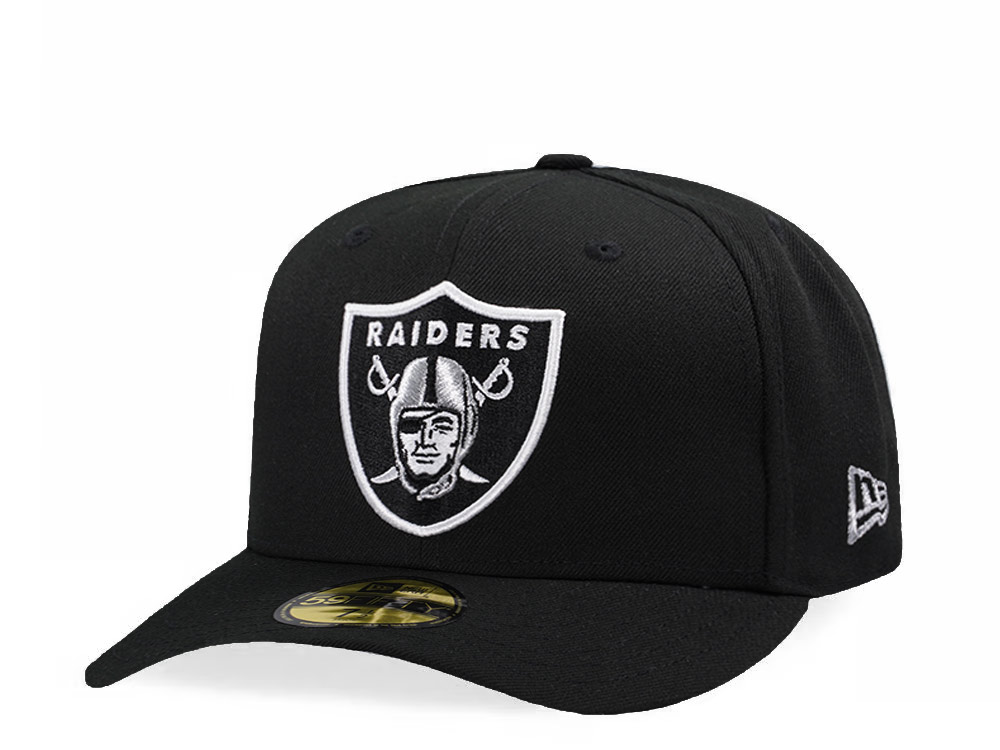 New Era Las Vegas Raiders Black Classic Edition Pre Curved 59Fifty Fitted Cap