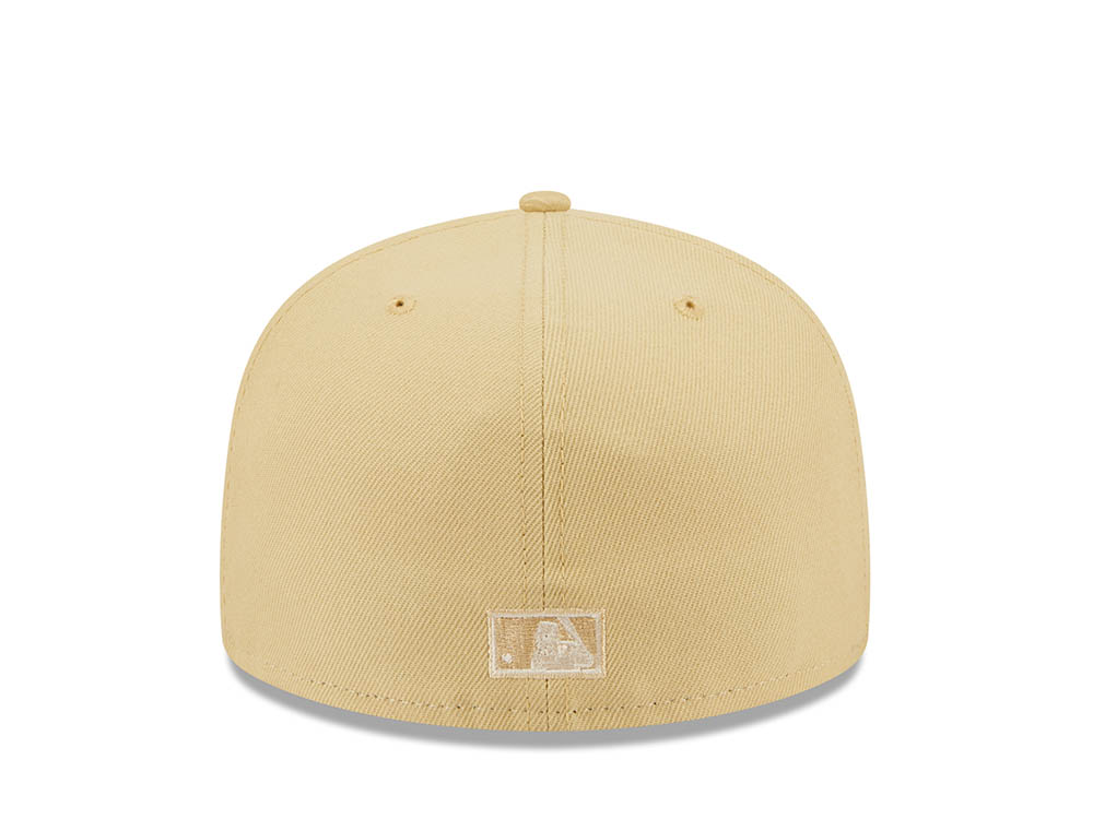 New Era Atlanta Braves 150th Anniversary Raffia Front Vegas Gold Edition 59Fifty Fitted Cap