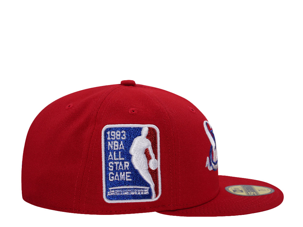 New Era Philadelphia 76ers All Star Game 1983 Scarlet Prime Edition 59Fifty Fitted Cap