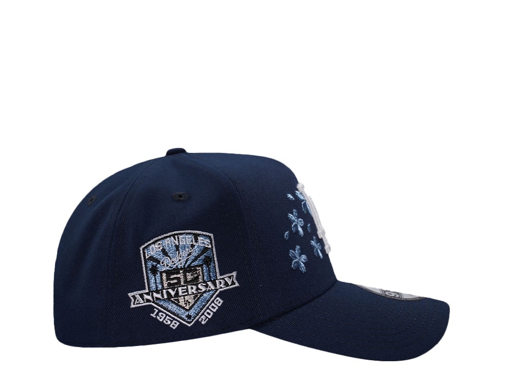 New Era Los Angeles Dodgers 50th Anniversary Ocean Blue Prime Edition 9Forty A Frame Snapback Cap