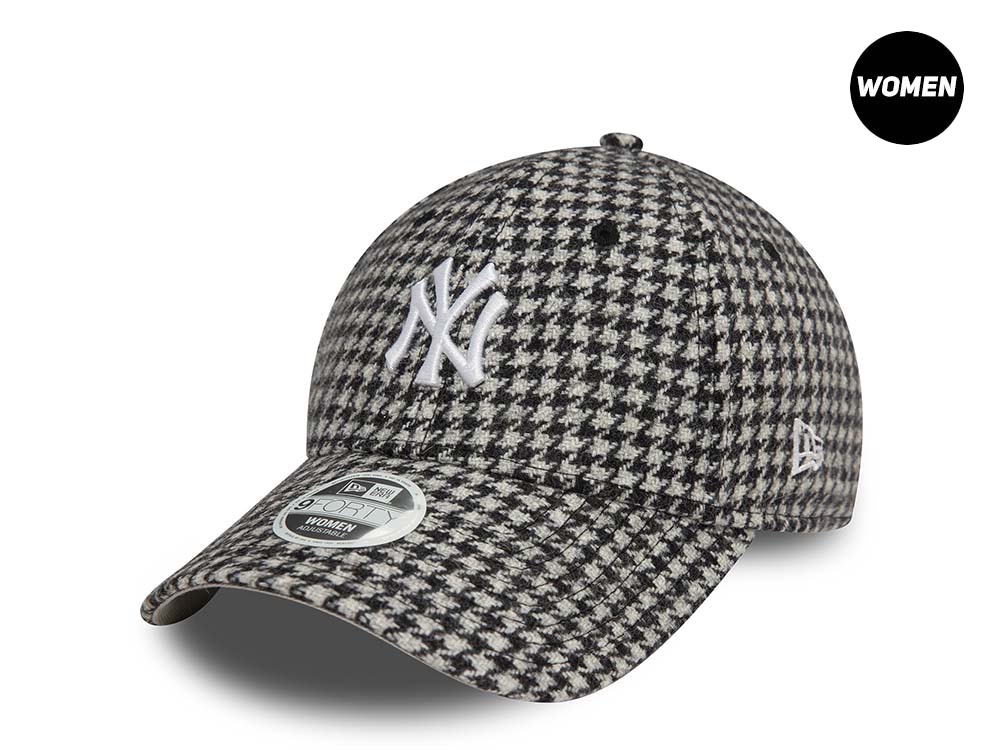 New Era New York Yankees Houndstooth Black Womens 9Forty Snapback Cap