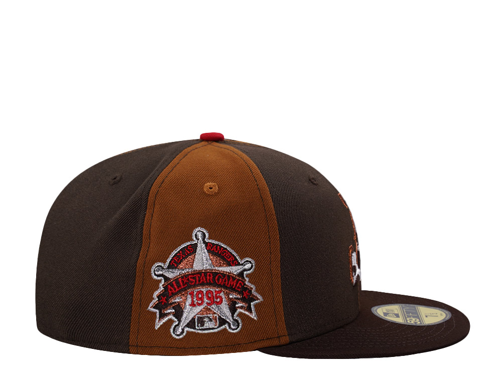 New Era Texas Rangers All Star Game 1995 Brown Pinwheel Edition 59Fifty Fitted Cap