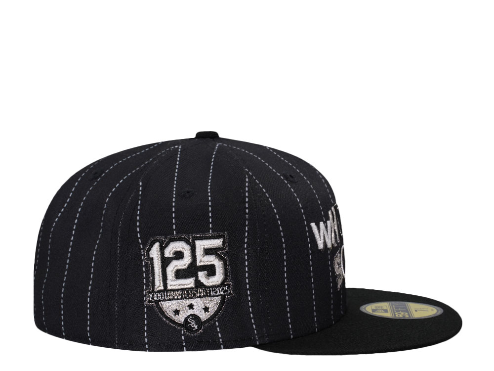 New Era Chicago White Sox 125th Anniversary Script Pinstripe Edition 59Fifty Fitted Cap