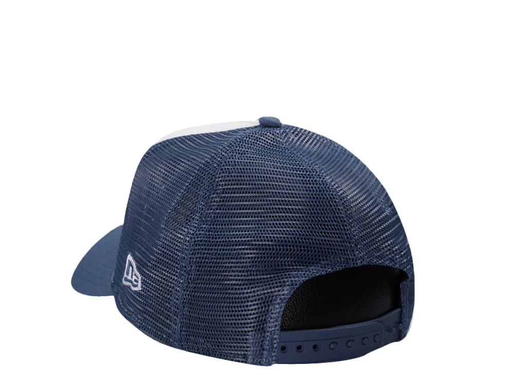 New Era Los Angeles Dodgers Indigo White Two Tone Edition 9Forty A Frame Trucker Snapback Cap