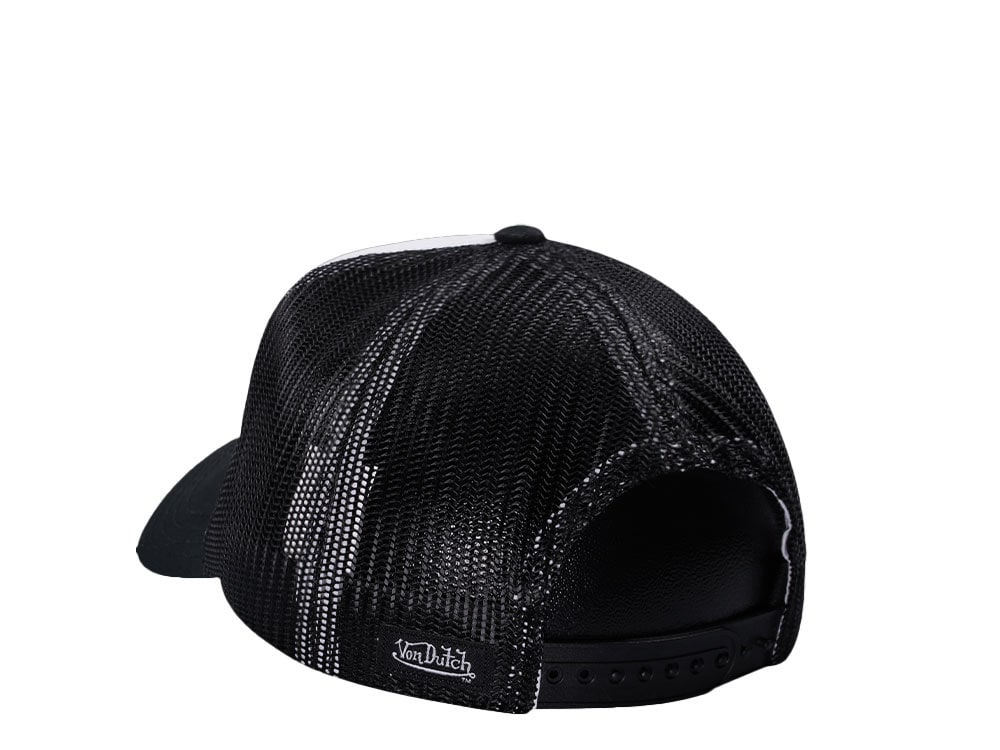 Von Dutch Eye Black And White Trucker Edition Snapback Cap