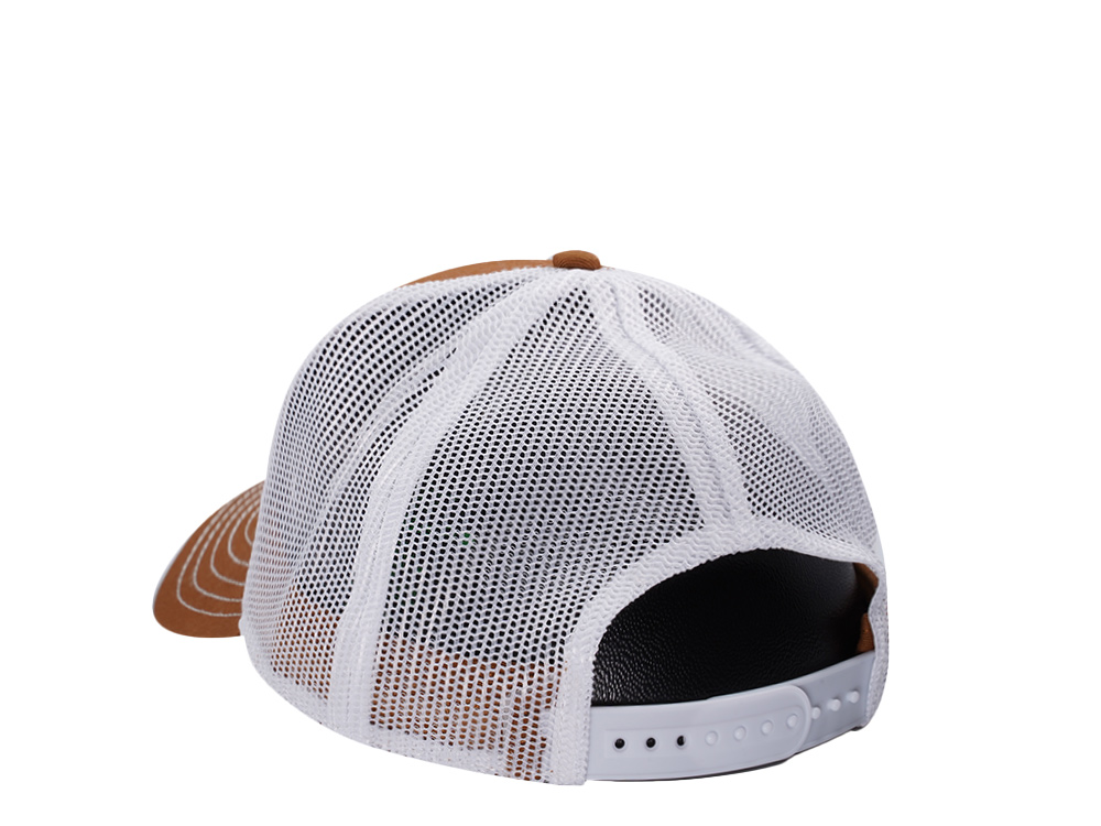 John Deere Logo Brown Trucker Snapback Cap