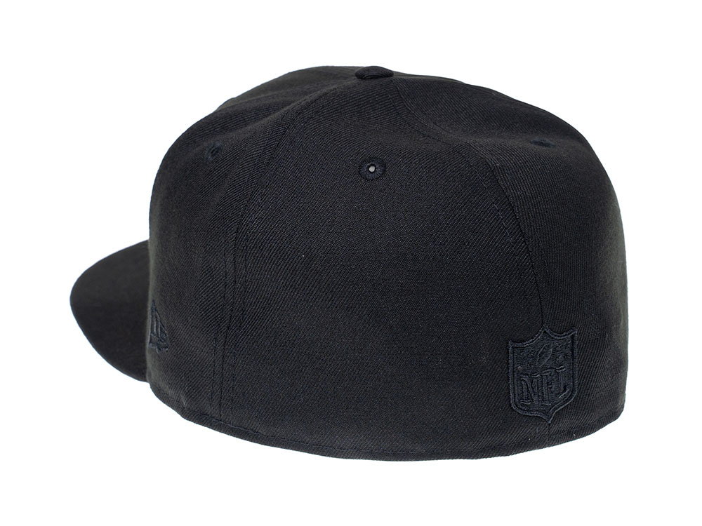 New Era New England Patriots Black on Black 59Fifty Fitted Cap