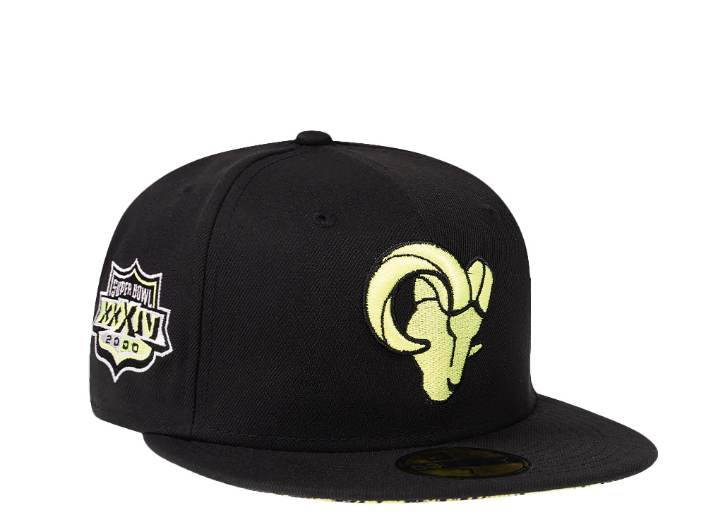 New Era Los Angeles Rams Super Bowl XXXIV Black Summerpop Edition 59Fifty Fitted Cap