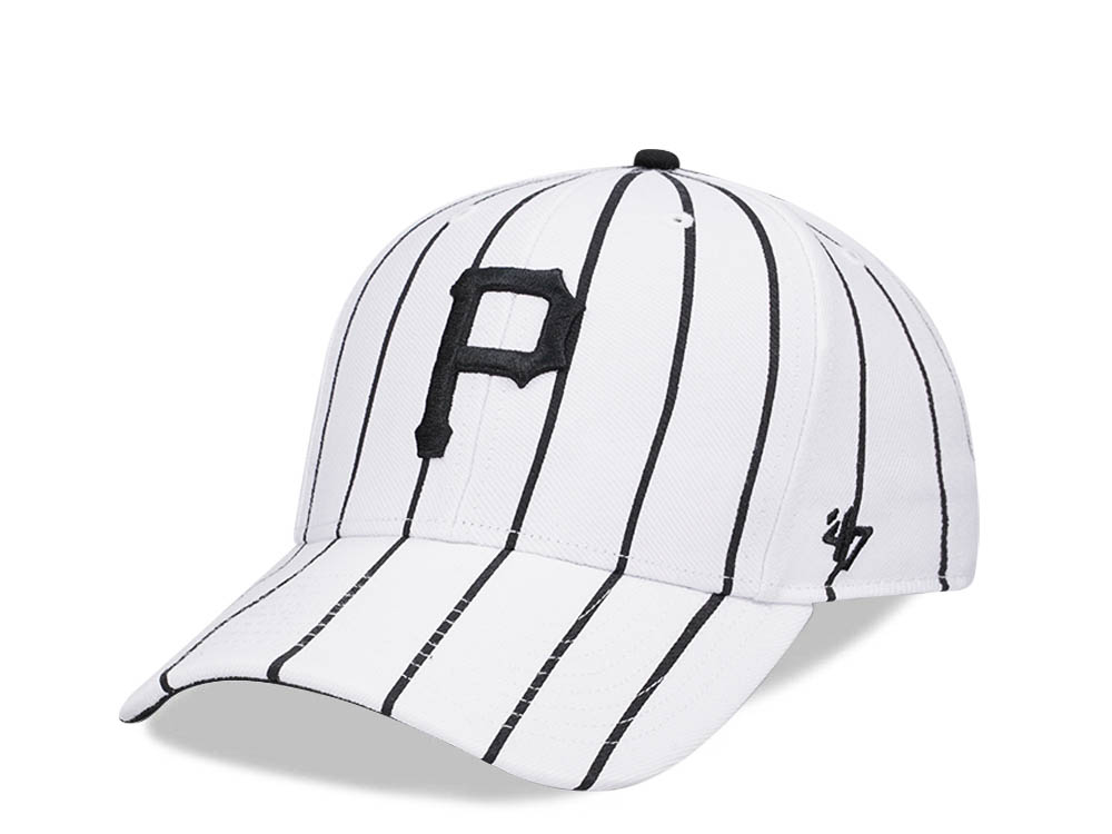 47Brand Pittsburgh Pirates White Bird Cage MVP Strapback Cap