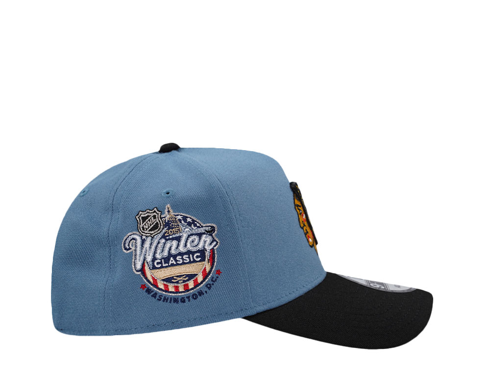 New Era Chicago Blackhawks Winter Classic 2015 Blue Two Tone Edition 9Forty A Frame Snapback Cap