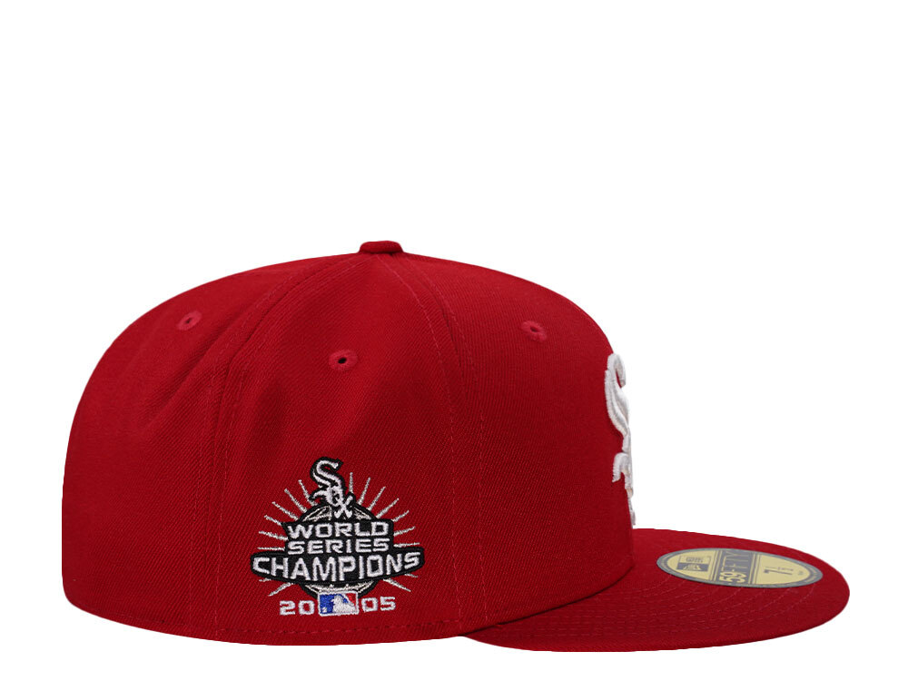 New Era Chicago White Sox World Series Champions 2005 Scarlet Prime Edition 59Fifty Fitted Cap