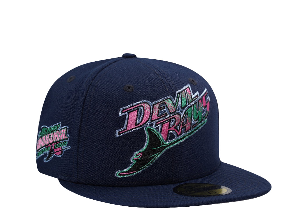 New Era Tampa Bay Rays Inaugural Season Ocean Blue Prime Edition 59Fifty Fitted Cap