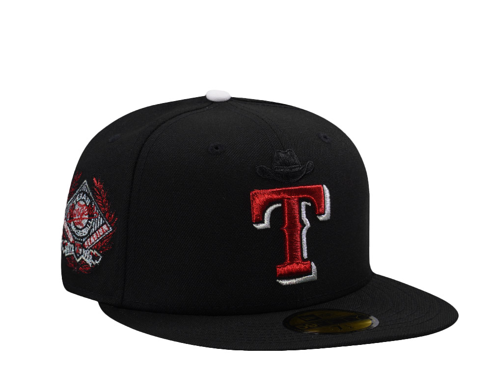 New Era Texas Rangers Arlington Stadium Metallic Black Prime Edition 59Fifty Fitted Cap