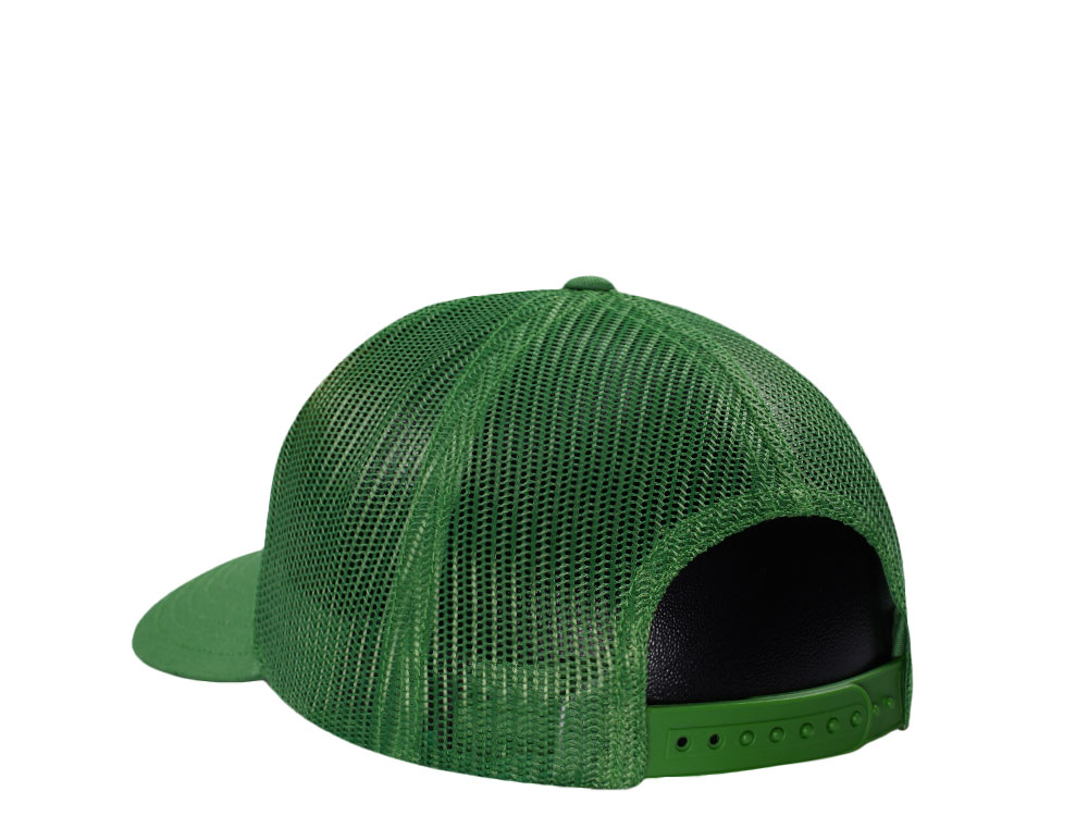 John Deere Logo Green Trucker Snapback Cap