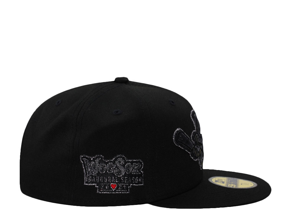 New Era Worcester Red Sox Inaugural Season Blackout Prime Edition 59Fifty Fitted Cap