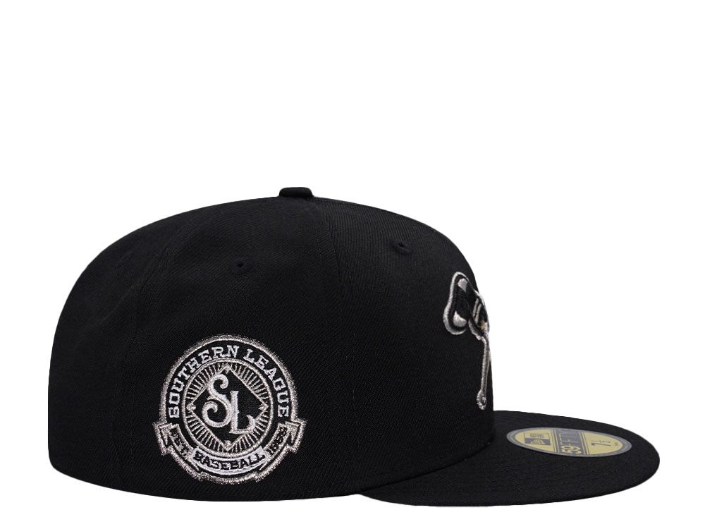 New Era Montgomery Gray Sox Southern League Black Prime Wool Edition 59Fifty Fitted Cap