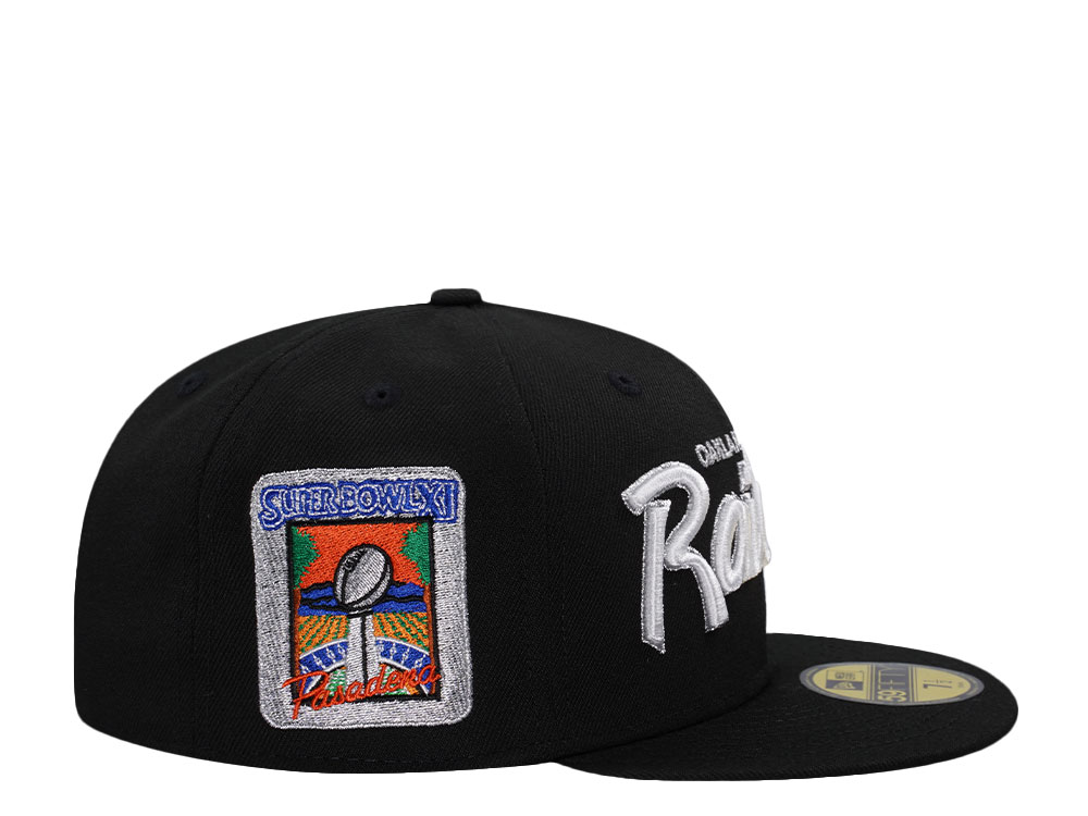 New Era Oakland Raiders Super Bowl XI Black Metallic Prime Edition 59Fifty Fitted Cap