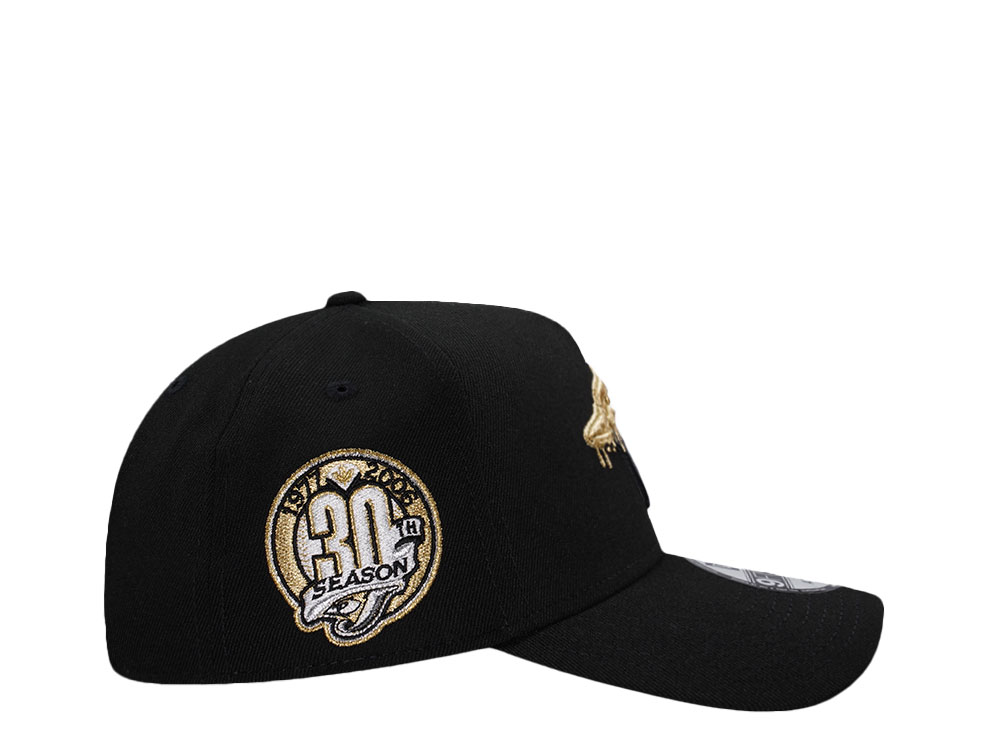 New Era Toronto Blue Jays 30th Anniversary Metallic Black Prime Edition 9Forty A Frame Snapback Cap
