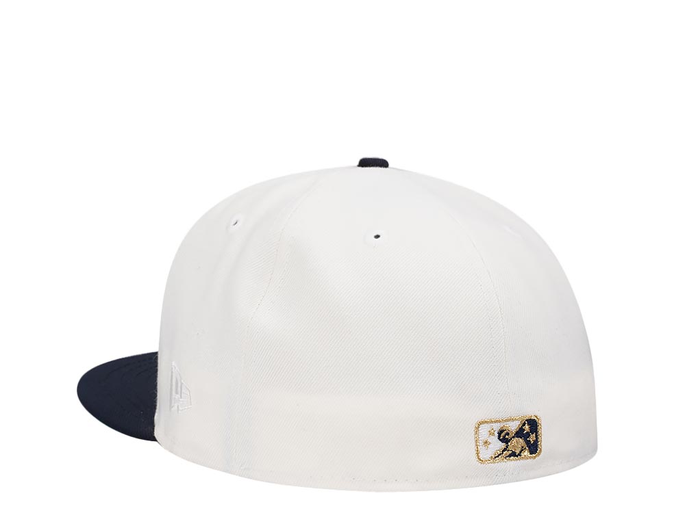 New Era Buffalo Bisons Chrome Gold Color Flip Two Tone Edition 59Fifty Fitted Cap