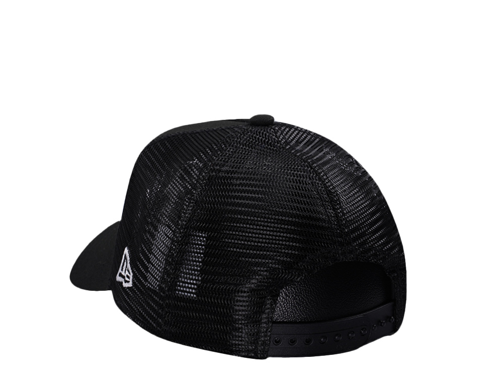 New Era Sacramento Kings Black Prime Edition 9Forty A Frame Trucker Snapback Cap