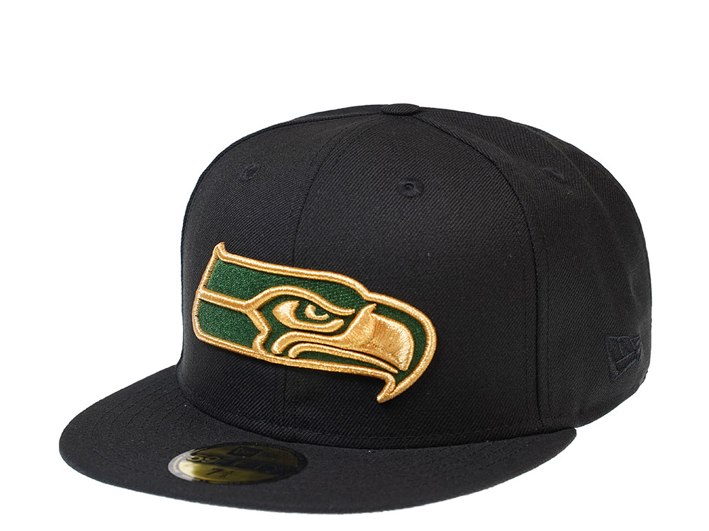 NEW ERA SEATTLE SEAHAWKS GREEN AND GOLD EDITION 59FIFTY FITTED CAP