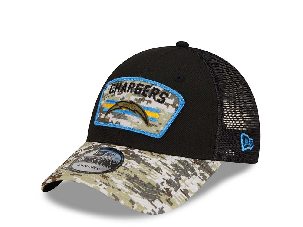 New Era Los Angeles Chargers Salute to Service 21 9Forty Trucker Snapback Cap